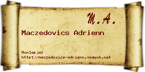 Maczedovics Adrienn névjegykártya